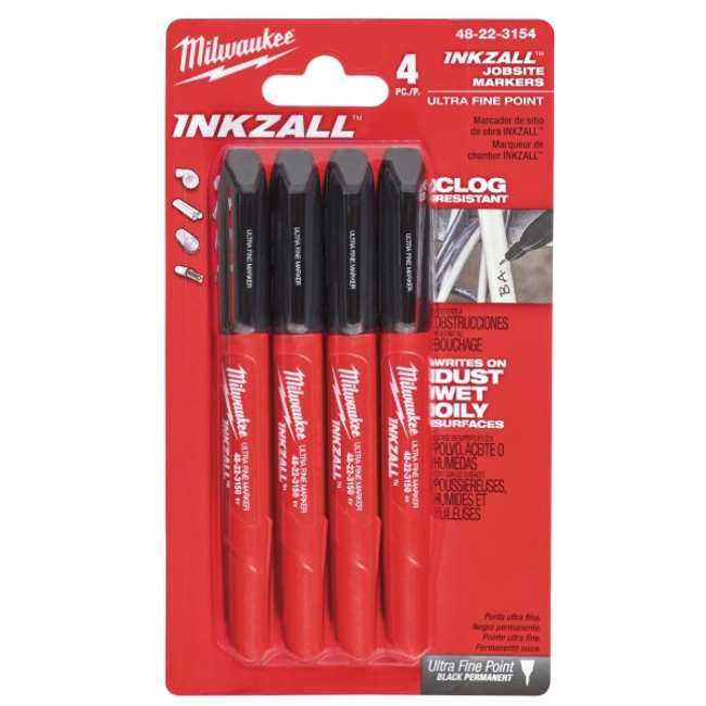 Vendita online Pennarello nero punta sottile 4 pezzi